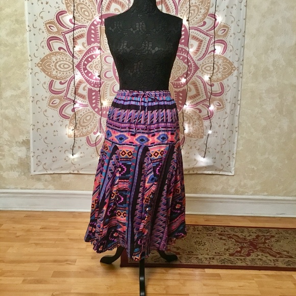 Mix Nouveau: Boho Skirt/Dress A-Line Geo-Print - Picture 2 of 9